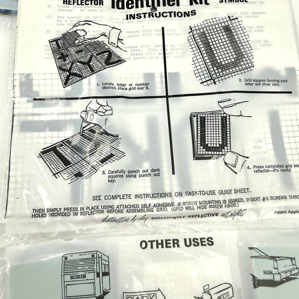 Stimsonite 15 Home Identifier Reflector Kits No 3305 NOS Address Sign Vintage - Picture 4 of 13